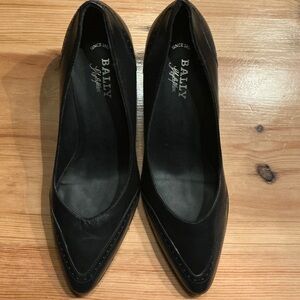 Bally Women's Elegant Black Leather Heels